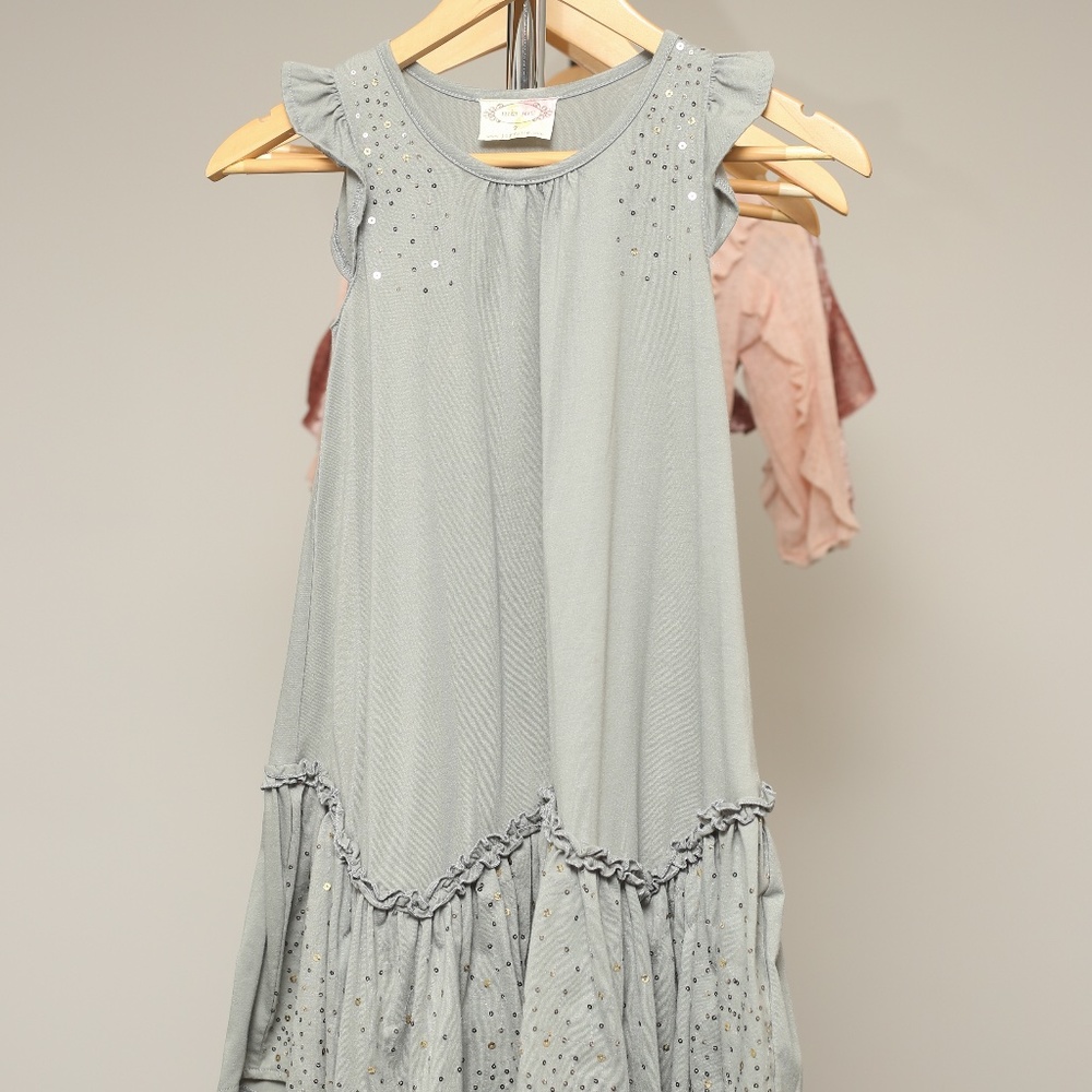 Joyfolie Sequined Grey Dress